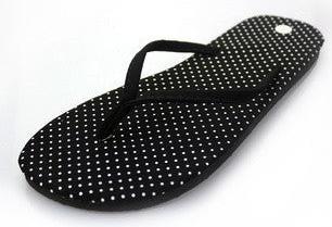 Hermex Women Sexy Flip Flop Sandalen Sandaletten Flipflop Schwarz gepunktet Weiss / Grösse 38 (38)