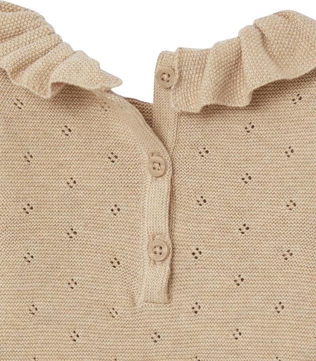 Actual product image Vertbaudet Baby-Set: Strick-Kurzoverall mit langen Ärmeln & Mütze Oeko-Tex (56)