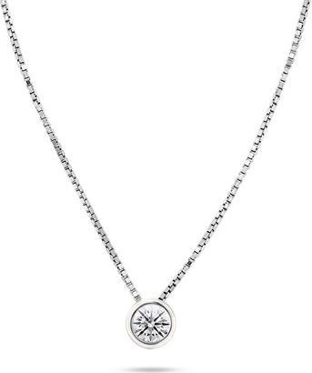 Brilio Silver - Timeless silver necklace with zircon NCL75W