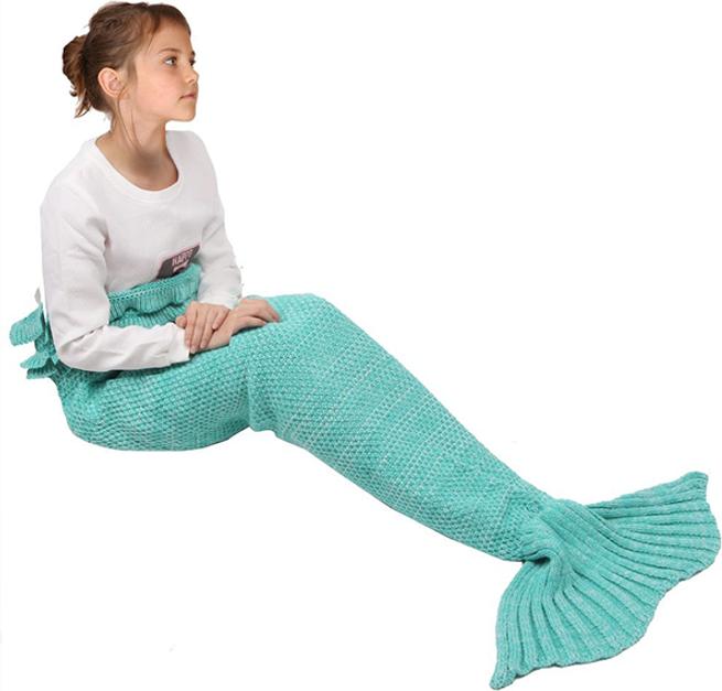 Produktbild MU Classic Meerjungfrau Strickdecke (70 x 130 cm)