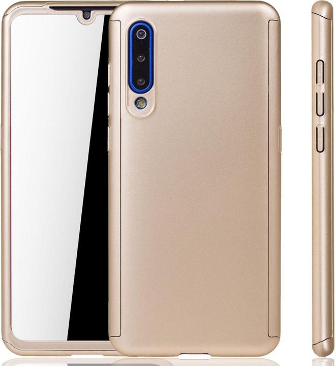 Produktbild König Design Hülle Handy Schutz für Xiaomi Mi 9 Full Case Cover Displayschutz Tasche 360 Gold (Xiaomi Mi 9)
