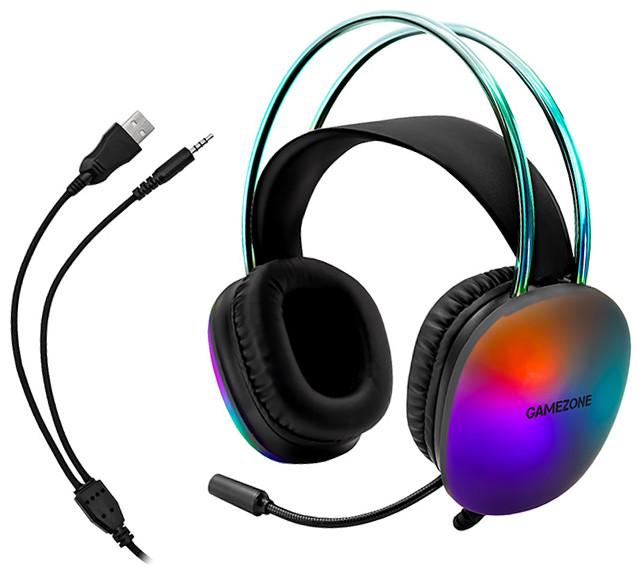 Immagine prodotto Tracer Gaming Ακουστικά GZ X2 με RGB LED φωτισμό και στην στεφάνη,Εύκαμπτο μικρόφωνο,USB,Ρυθμιστή έν