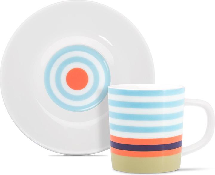 Image du produit Remember Tasse à expresso + soucoupe Positano (75 ml, 2 x)