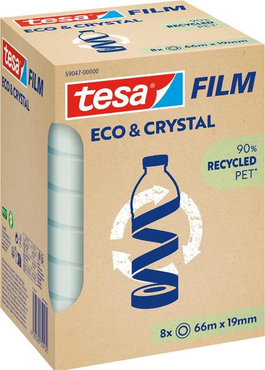 Actual product image tesa tesafilm Eco & Crystal roll 66mx19mm, tower (19 mm)