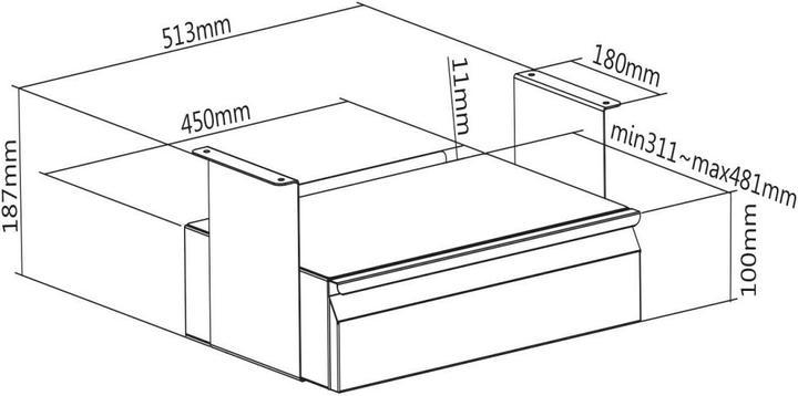 Produktbild Maclean Schreibtischschublade