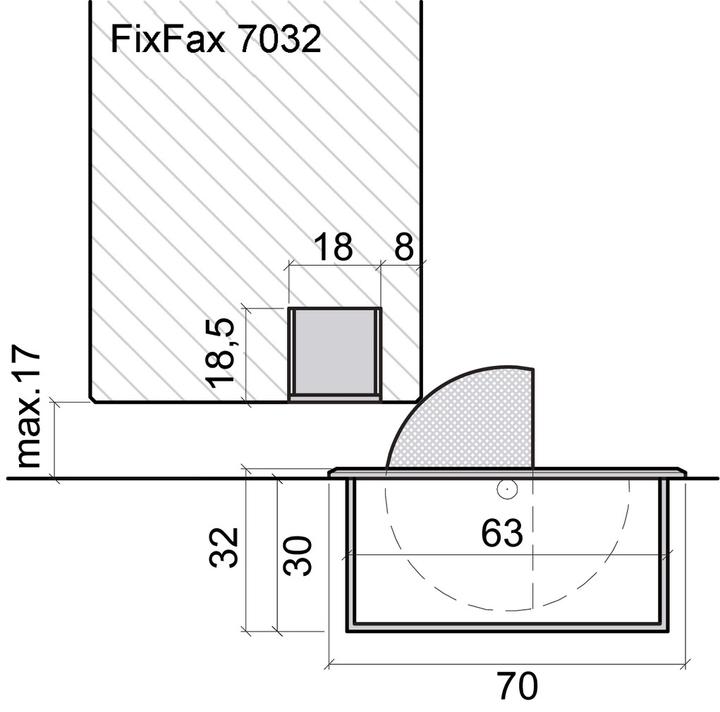 Produktbild Fixfax Bodentürpuffer 7032 (1 Stück, 4.5 x 8.5 x 13 cm)