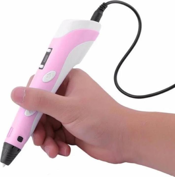 Actual product image Riff Fantasy 3D Pen Print Pen for Kids with 1.75mm ABS / PLA AC Wire Powered by AC Pink (PLA, ABS, 1.75 mm, 120 g, Pink)