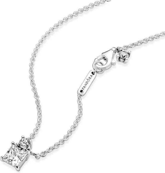 Actual product image Pandora Necklace Sparkling Round & Square (Sterling silver 925, 45 cm)