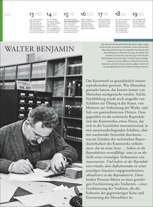 Immagine prodotto Der Literatur Kalender Wochenkalender 2026 (Tedesco)