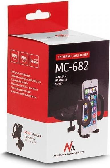 Image du produit Maclaren Maclean Samochodowy Uchwyt Do Telefonu Samochodowy Uchwyt Do Telefonu Mc-682 Do Stacji Slotu CD Uni