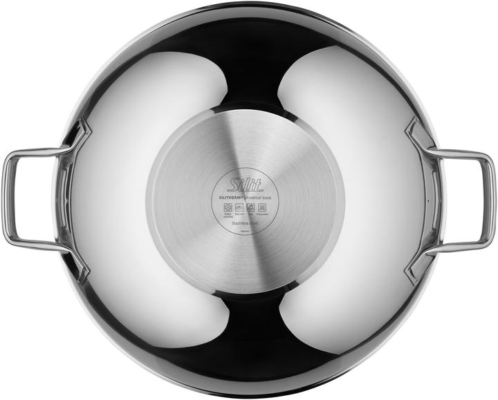 Produktbild Silit Wok Wokpfanne Induktion 36cm Glasdeckel Hongkong Edelstahl beschichtet (36 cm, Wok Pfanne, Edelstahl)