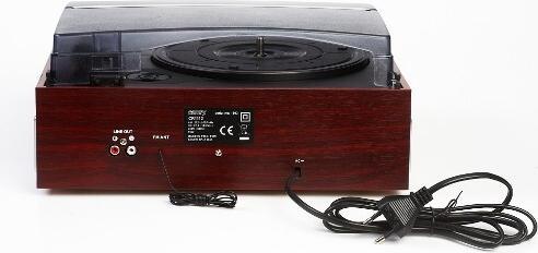 Actual product image Camry CR 1113 Audio turntable with belt drive, cappuccino, chrome, wood (Semi-automatic)