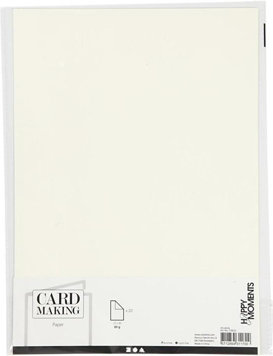 Produktbild Creativ Company Bastelpapier A4 weiss (70 g/m², 20 x, 25.5 x 21 cm)