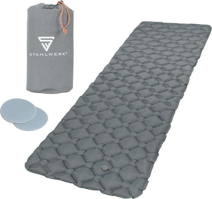 Produktbild Stahlwerk Luftmatratze LM-70 ST 200 x 70cm Aufblasbares Luftbett Campingmatratze