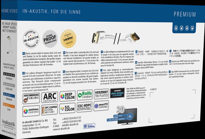 Actual product image Inakustik mini HDMI (Typ C) — HDMI (Typ A) (5 m, HDMI)