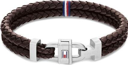 Produktbild Tommy Hilfiger StylovÃ½ koÅ¾enÃ½ nÃ¡ramek s ocelovou ozdobou 2790363 (M) (Leder)