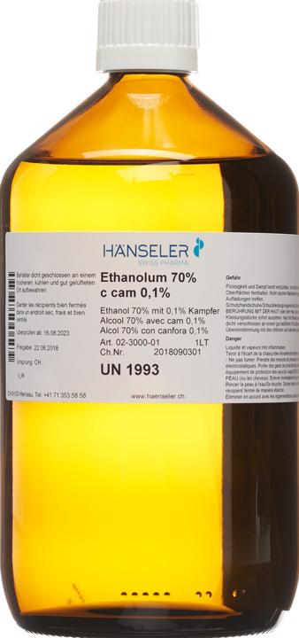 Produktbild Hänseler Ethanolum 70 % c cam 0.1% 1 lt (1000 ml)