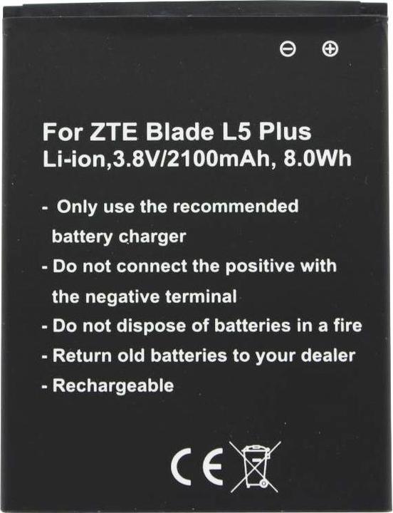 Produktbild AccuCell Akku ZTE Blade L5 Plus, Li3821T43P3h745741