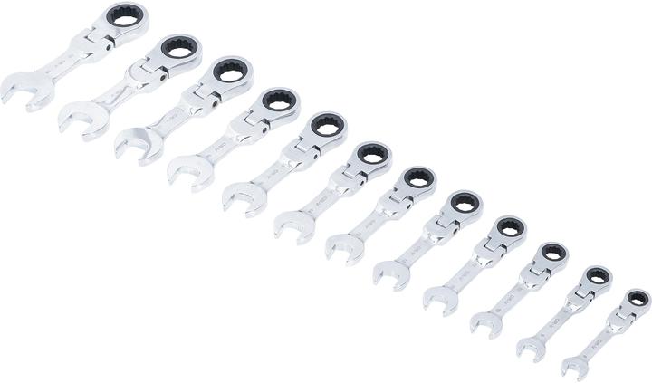 Actual product image BGS Ratchet Combination Wrench Set extra short 8 - 19 mm 12 pcs. (19 mm, 8 mm, 10 mm, 14 mm, 18 mm, 11 mm, 12 mm, 17 mm, 15 mm, 13 mm, 9 mm, 16 mm)