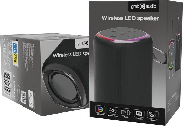 Immagine prodotto Gembird ALTOPARLANTE BLUETOOTH/NERO SPK-BT-LED-08S