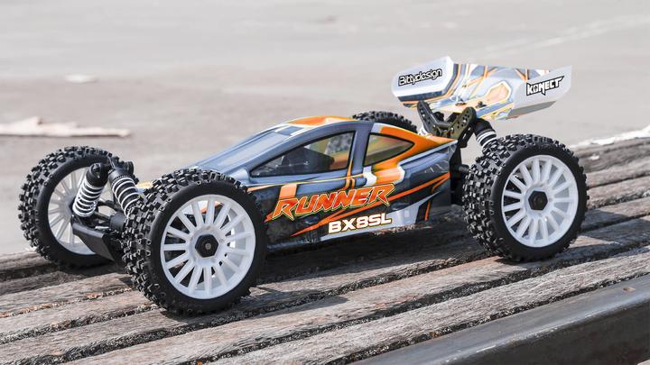 Actual product image Hobbytech Buggy BX8 Runner, Brushed, Orange, ARTR, 1:8 (ARR Almost Ready to Run)