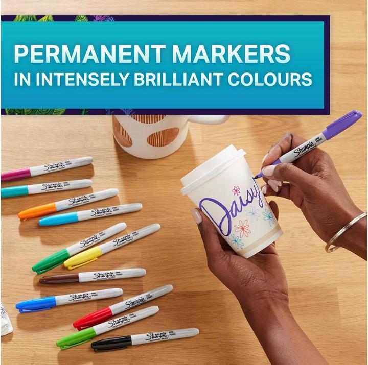 Actual product image Sharpie Marqueur permanent Fine (Multicoloured, 1 mm, 18 x)