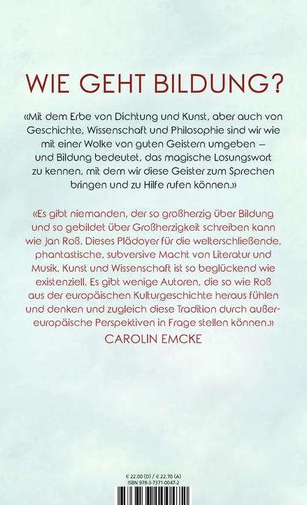 Produktbild Bildung – eine Anleitung (Deutsch, Jan Ross, 2020)