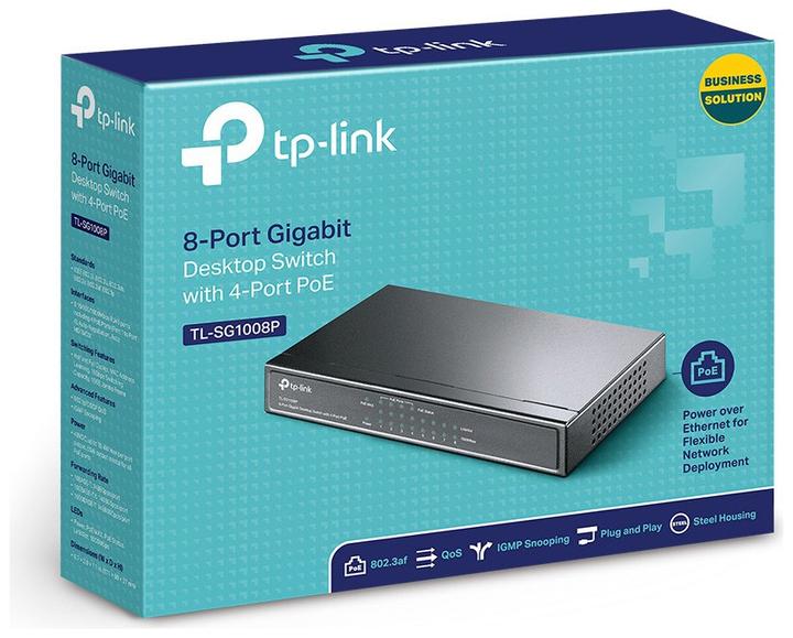 Produktbild TP-Link Tl-Sg1008p (8 Ports)