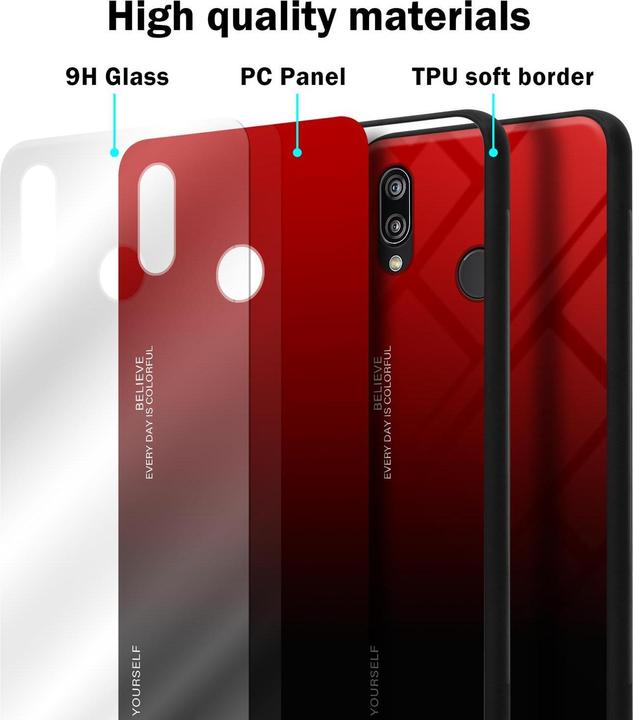 Produktbild Cadorabo TPU 2 Farben Glas Cover (Huawei P20 Lite)