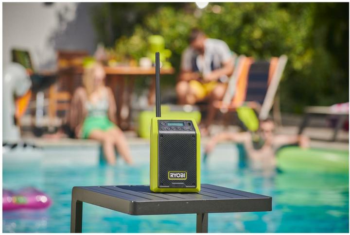 Actual product image Ryobi RRDAB18-0 18 V ONE+ cordless Bluetooth radio, DAB/DAB+ Fun (AM, FM, DAB, Bluetooth)