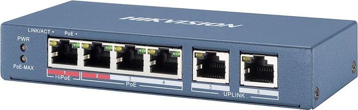 Actual product image Hikvision DS-3E1106HP-EI Managed Switch PoE (6 Ports)