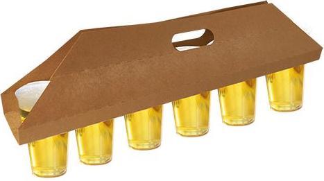 Actual product image Papstar Carrying trays "pure" for drinking cups (30 x)