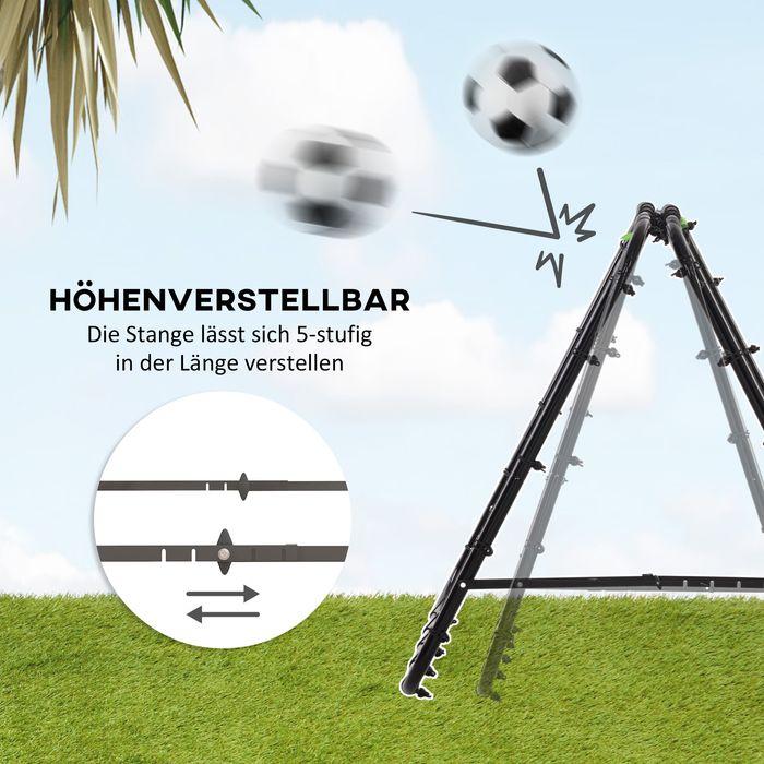 Produktbild Swisshandel24 Fussball Rebounder Kickback Tor Rückprallwand Netz beidseitiger Rückprall, schwarz