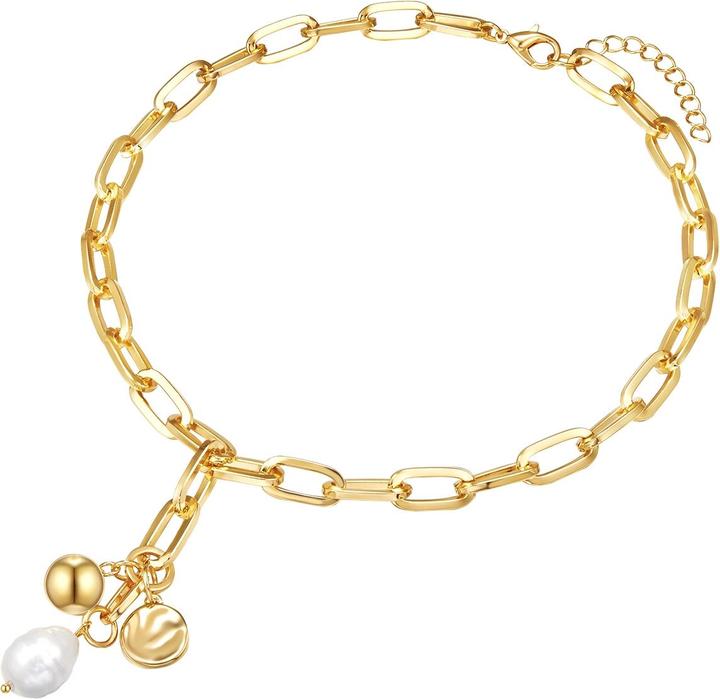 Image du produit Lulu & Jane Collier femme en alliage de perles de culture en or jaune 42,0 cm + 5,0 cm d'extension - 29533 (Alliage métallique, 42 - 47 cm)