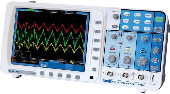 Image du produit Peaktech 1270 Oscilloscope numérique à mémoire, 300 MHz, 2 canaux
