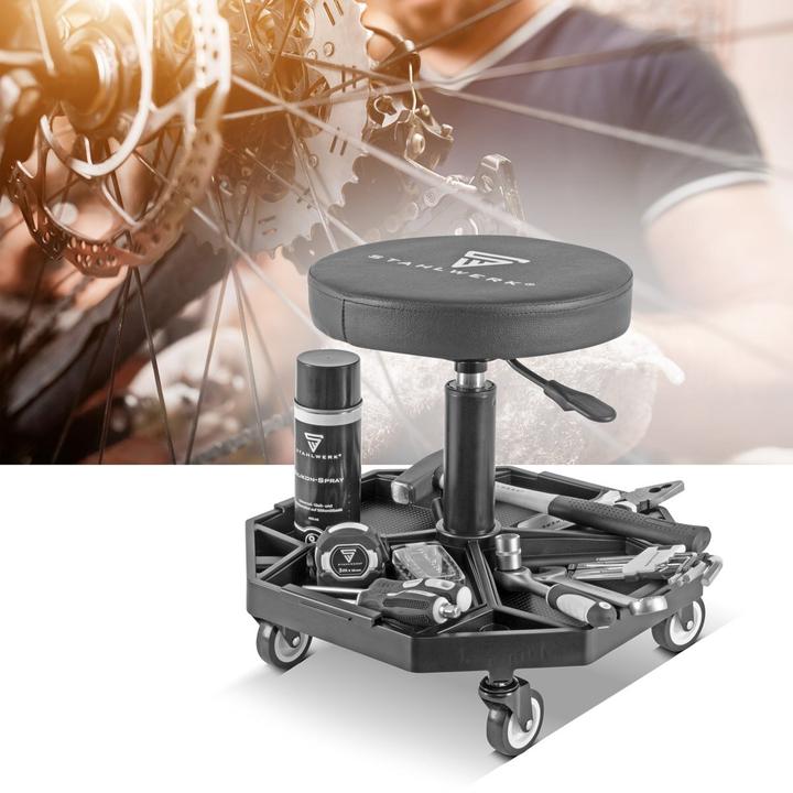 Actual product image Stahlwerk Workshop stool WRH-136 ST loadable up to 136 kg height-adjustable (136 kg)