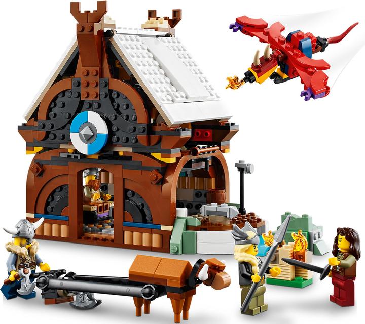 Actual product image LEGO Viking ship with Midgard serpent (31132, LEGO Creator 3-in-1)