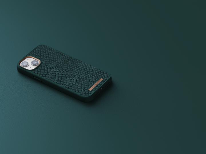 Immagine prodotto Njord Custodia rigida Salm.Leather Magsafe verde (Apple iPhone 14 Plus)