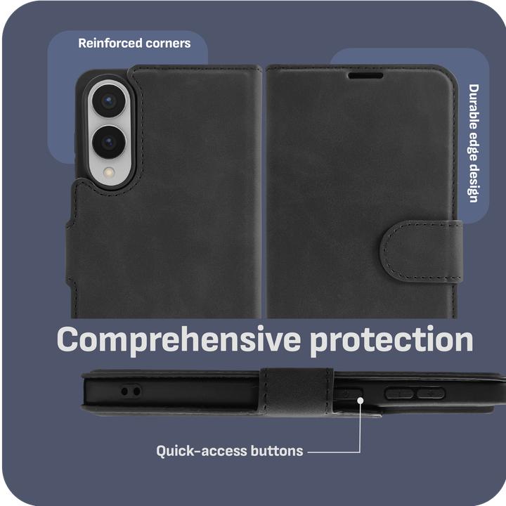 Produktbild Cazy Premium-Geldbörsen-Etui, Magnetisches Geldbörsen-Etui, Kartenfächer, Ständer (Samsung Galaxy S25 Edge)