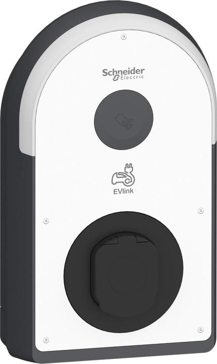 Actual product image Schneider Pro AC Wallbox, 22kW, T2S socket, 6mA, IP55, IK10, NFC/RFID Reader EVB3S22N41 (Type 2, 22 kW, 32 A)