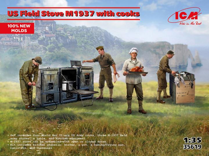 Produktbild ICM US Field Stove M1937 with cooks (100% new molds)