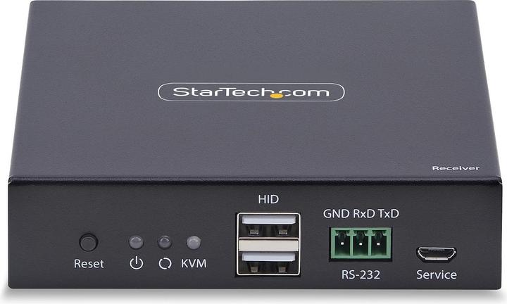 Produktbild StarTech .com IH2006-KVM-RX, Receiver, Kabelgebunden, 3840 x 2160 Pixel, 60 Hz, Schwarz, Metall