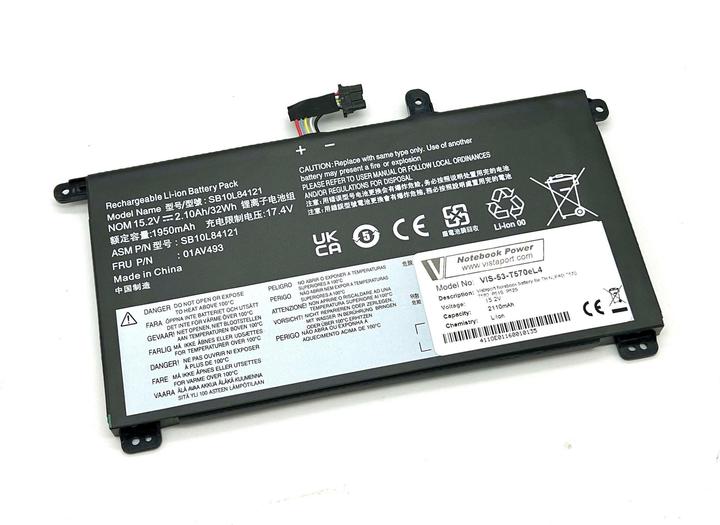 Immagine prodotto Vistaport Batteria per Lenovo ThinkPad P51/52s, T570, T580 (4 Celle, 2110 mAh)