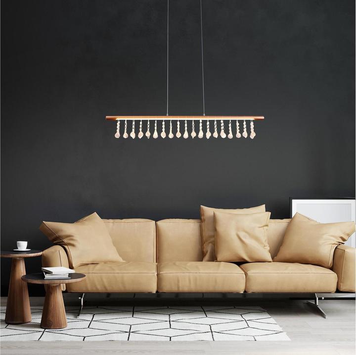 Actual product image Näve LED pendant light Nobilis l: approx 100 cm - gold (2152 lm)