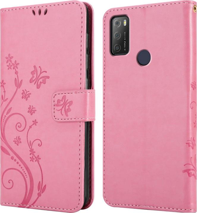 Produktbild Cadorabo Flower Book Hülle (Alcatel 1S (2021), Alcatel 3L)