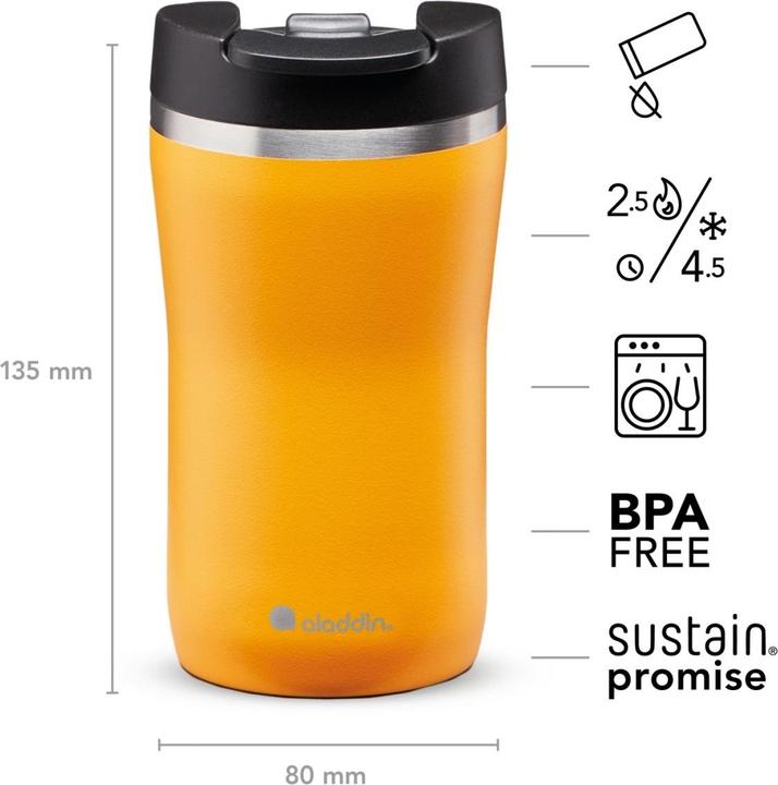 Produktbild Aladdin Café Thermavac Leak-Lock Stain. St. Mug 0.25L Sun Yellow (0.25 l)