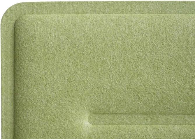 Image du produit Mendler Cloison de table HWC-G76, planche à picots, tissu/textile insonorisant avec gaufrage, 100x30cm vert (100 x 30 cm)