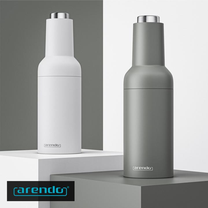 Produktbild Arendo Salz- & Pfeffermühle Elektrisch 2er Set, Gewürzmühlen, Edelstahl, einstellbar, Batteriebetrieben (Pfeffer, Kräuter, Salz)