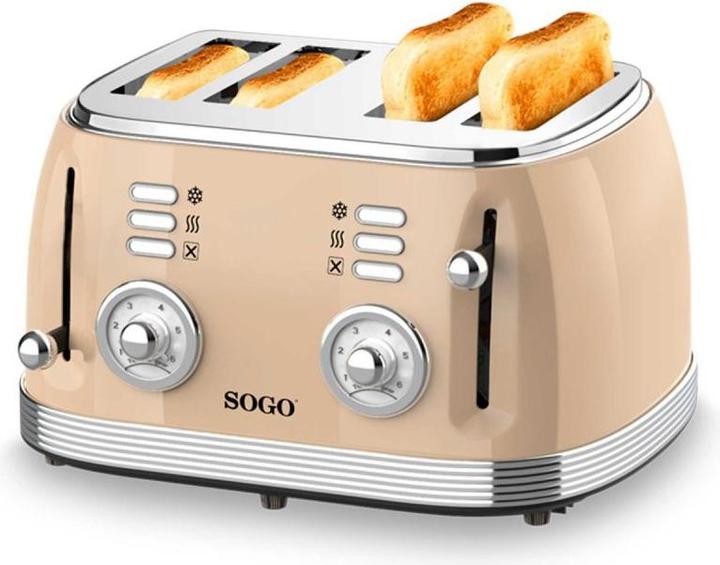 Actual product image Sogo 4 Slice Toaster Eternal Retro Series