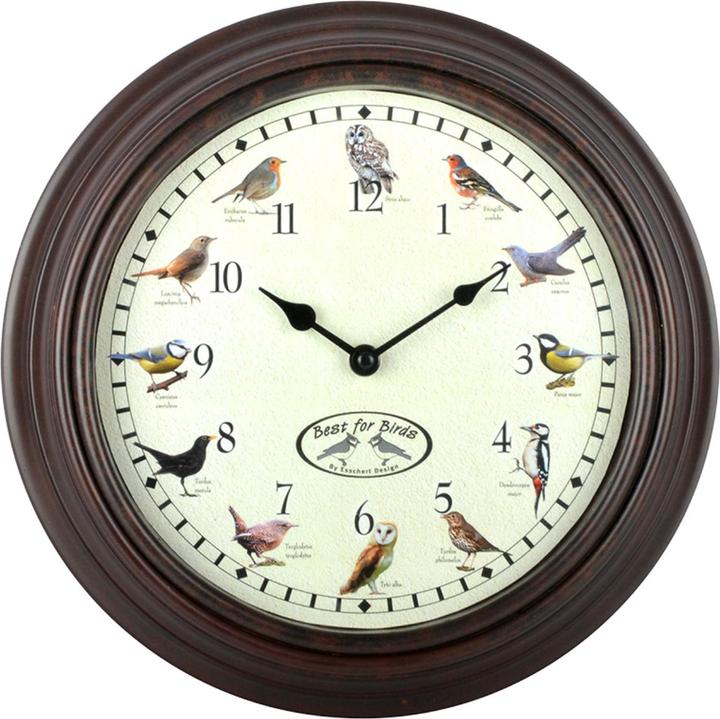 Actual product image Esschert Design Wall clock with bird calls (30.10 cm)